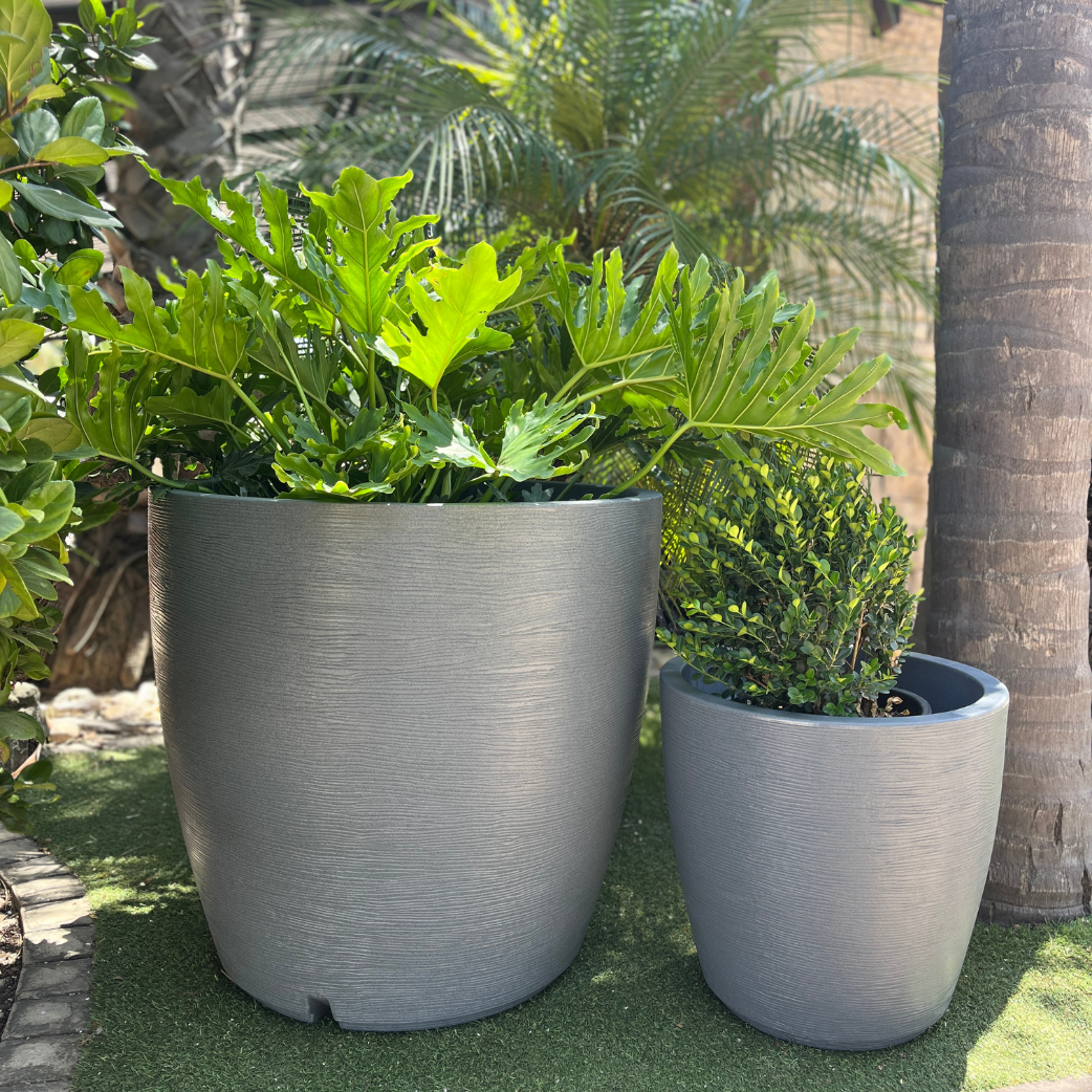 Graffiti Grey Round Planter Cape Town | Floridis Amsterda Pot
